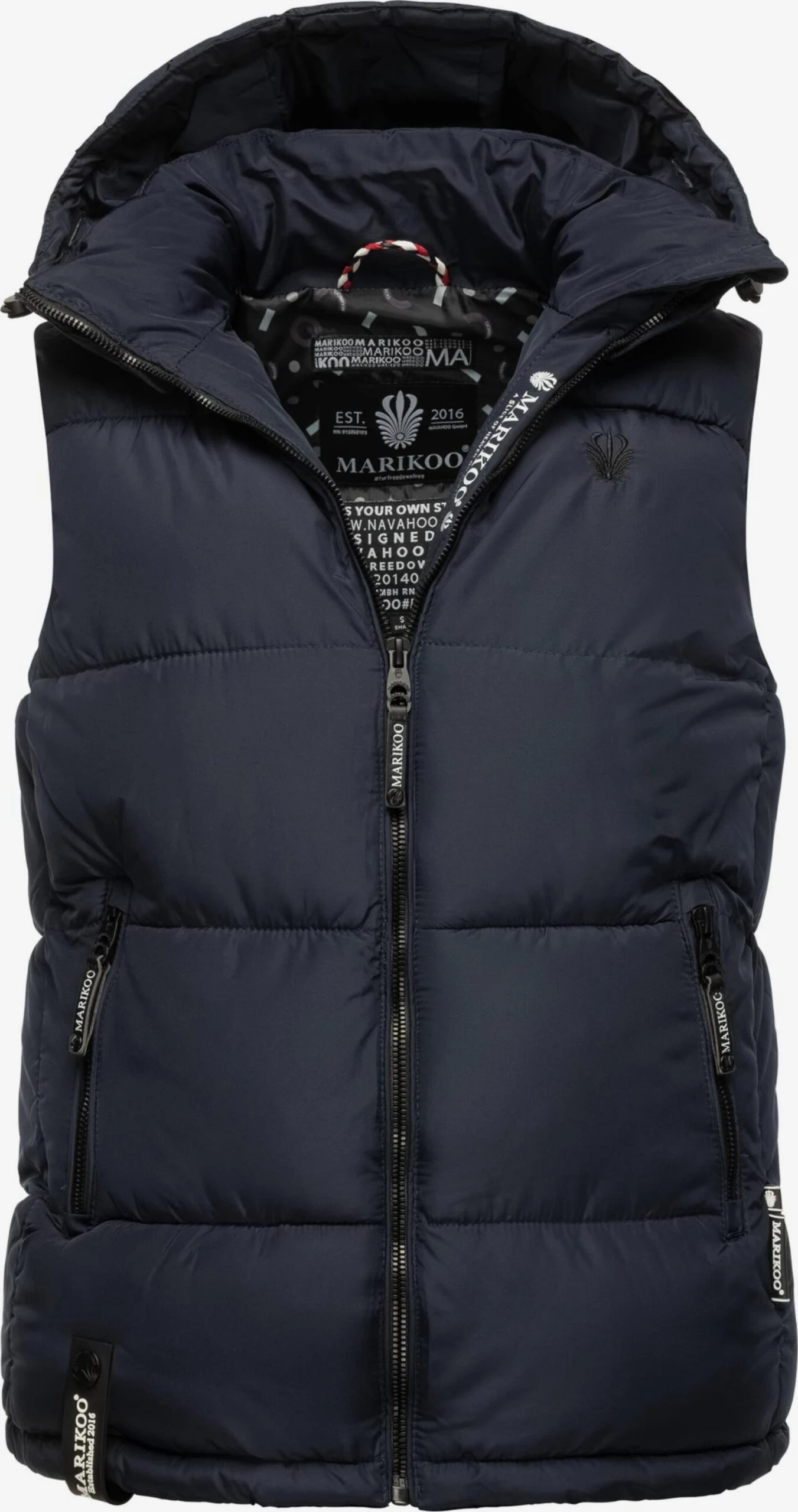 Marikoo Vestes Sans Manches Gilet Eisflöckchen Femme Bleu Marine 3 Marikoo Vestes Sans Manches Gilet Eisflöckchen Femme Bleu Marine – Image 3