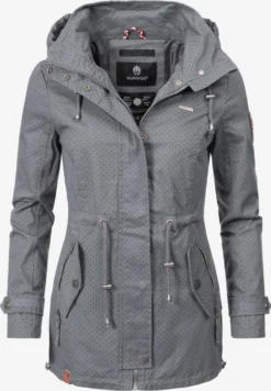 Marikoo Parkas Parka Mi-saison Nyokoo Femme Gris Basalte / Gris Argenté