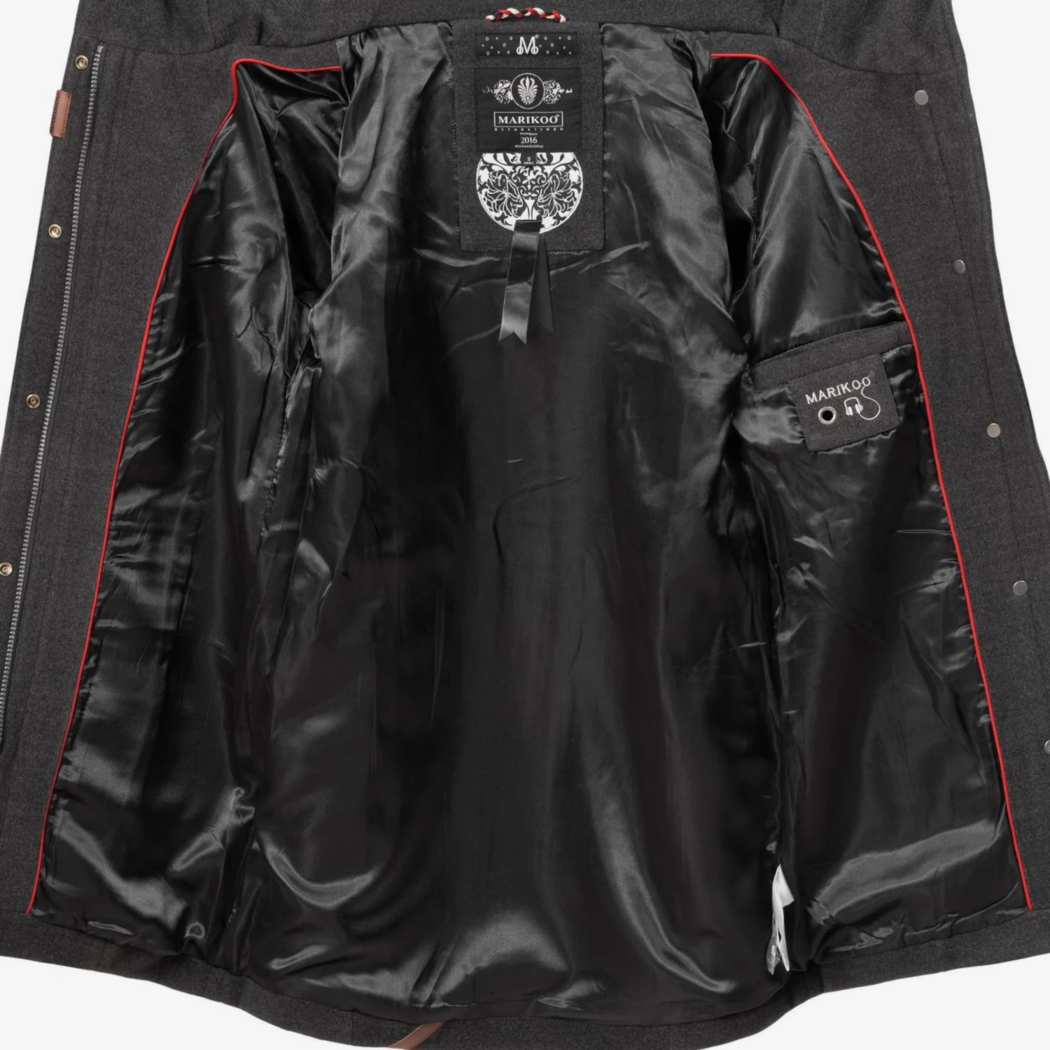 Marikoo Manteaux Dhiver Manteau D’hiver Maikoo Femme Anthracite 4 Marikoo Manteaux Dhiver Manteau D’hiver Maikoo Femme Anthracite – Image 4