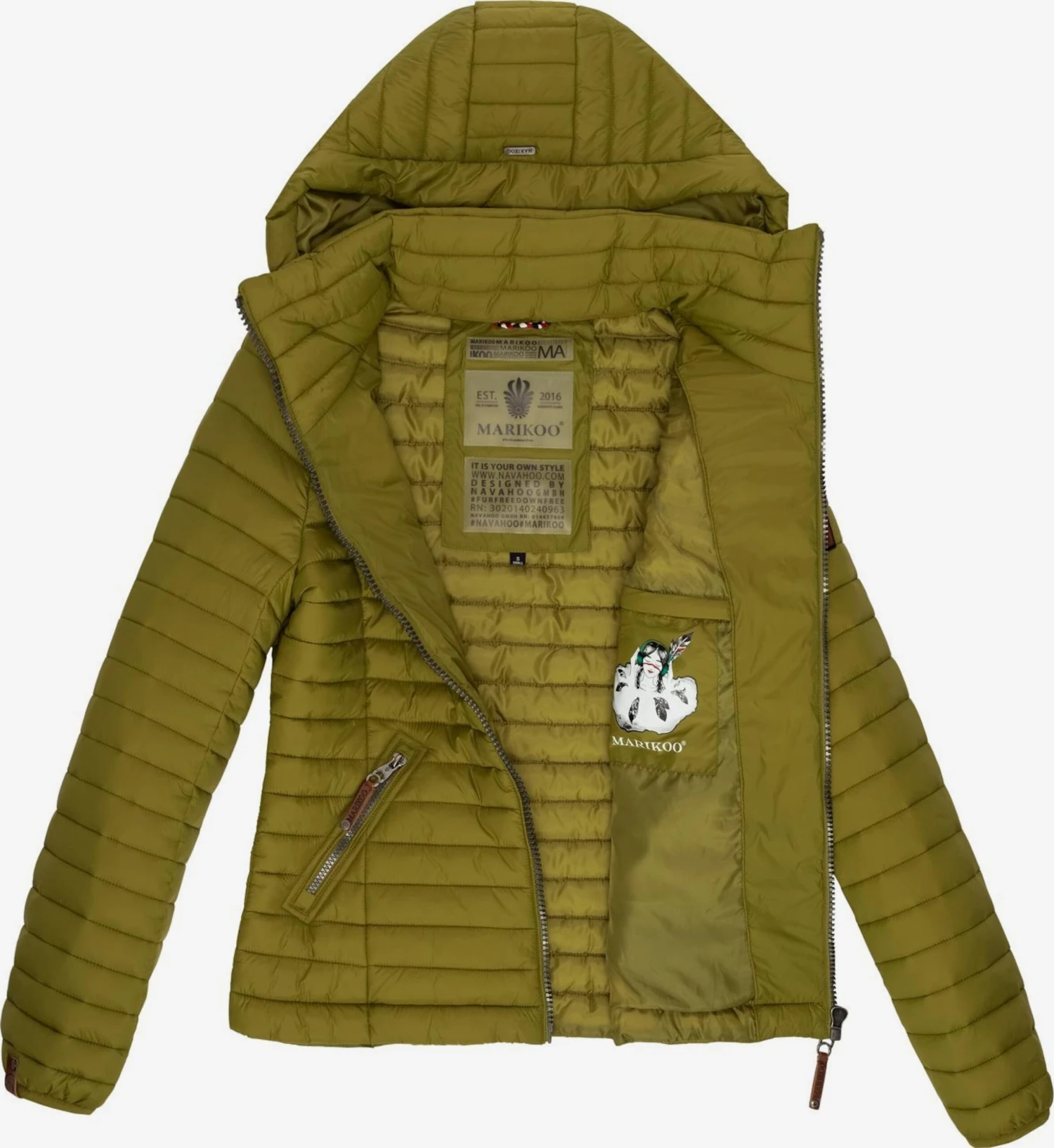 Marikoo Vestes De Mi-saison Veste Mi-saison Löwenbaby Femme Vert 3 Marikoo Vestes De Mi-saison Veste Mi-saison Löwenbaby Femme Vert – Image 3