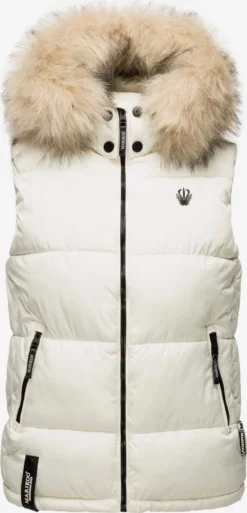 Marikoo Vestes Sans Manches Gilet Eisflöckchen Femme Blanc Cassé -Marikoo c838de7b4978b69d28d31ad289f7570d scaled