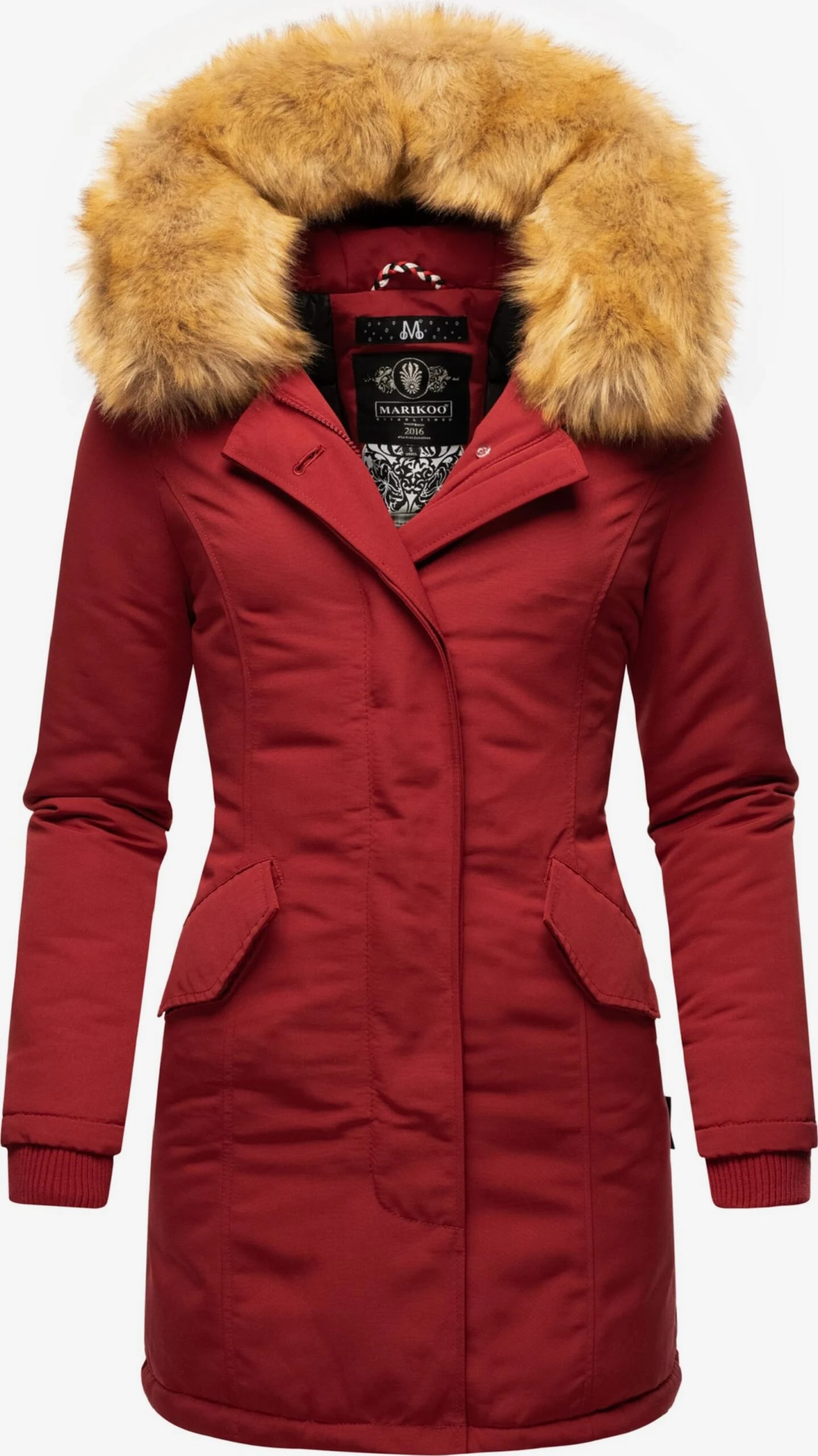 Marikoo Parkas Parka D’hiver Karmaa Femme Rouge / Rouge Sang 1 Marikoo Parkas Parka D’hiver Karmaa Femme Rouge / Rouge Sang