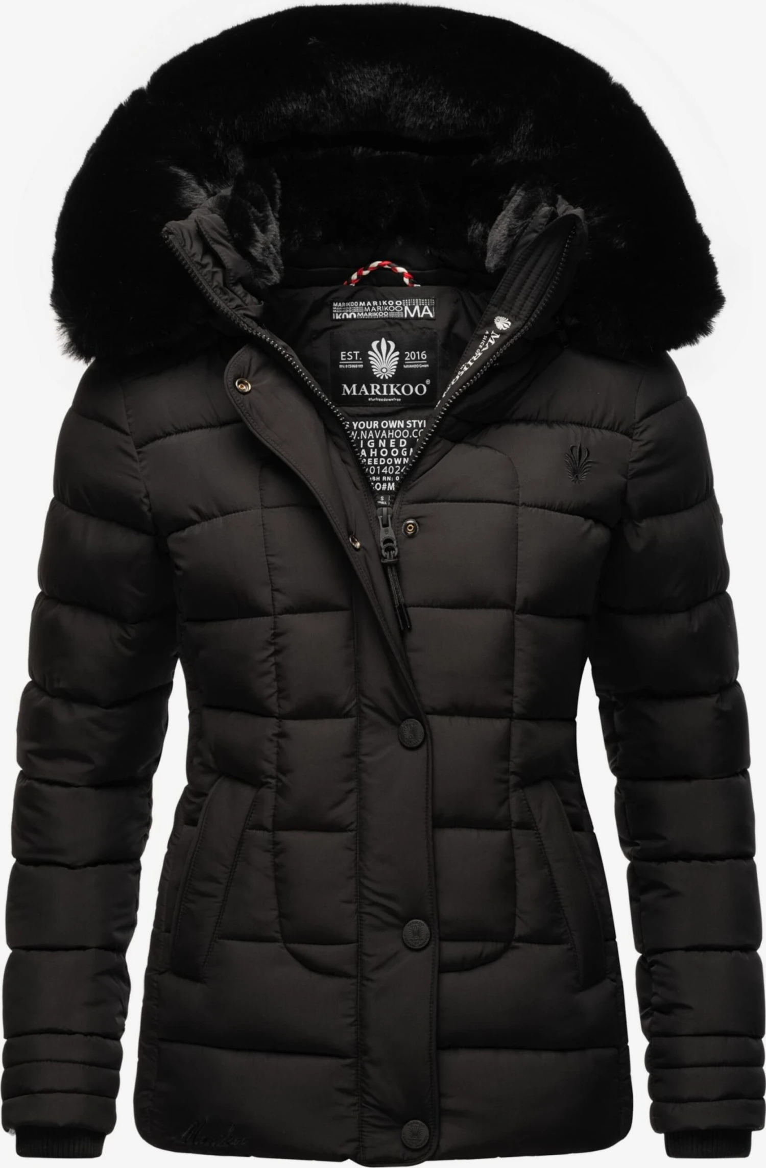 Marikoo Vestes Dhiver Veste D’hiver Qesraa Femme Noir 1 Marikoo Vestes Dhiver Veste D’hiver Qesraa Femme Noir