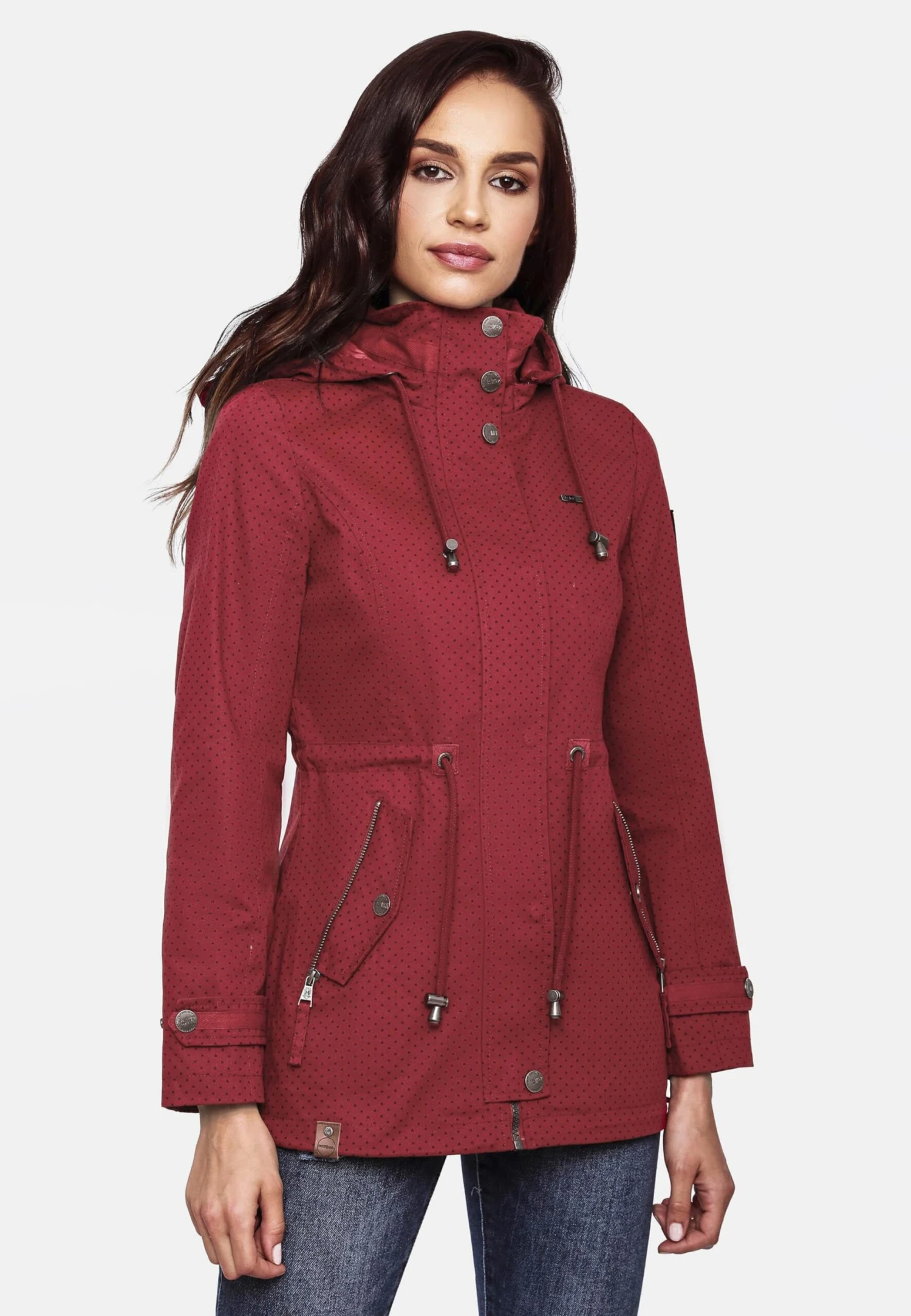 Marikoo Parkas Parka Mi-saison Nyokoo Femme Rouge / Bourgogne 6 Marikoo Parkas Parka Mi-saison Nyokoo Femme Rouge / Bourgogne – Image 6
