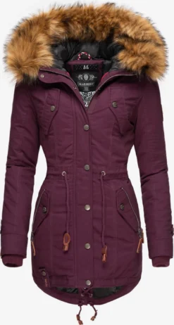 Marikoo Parkas Parka D’hiver Femme Lie De Vin