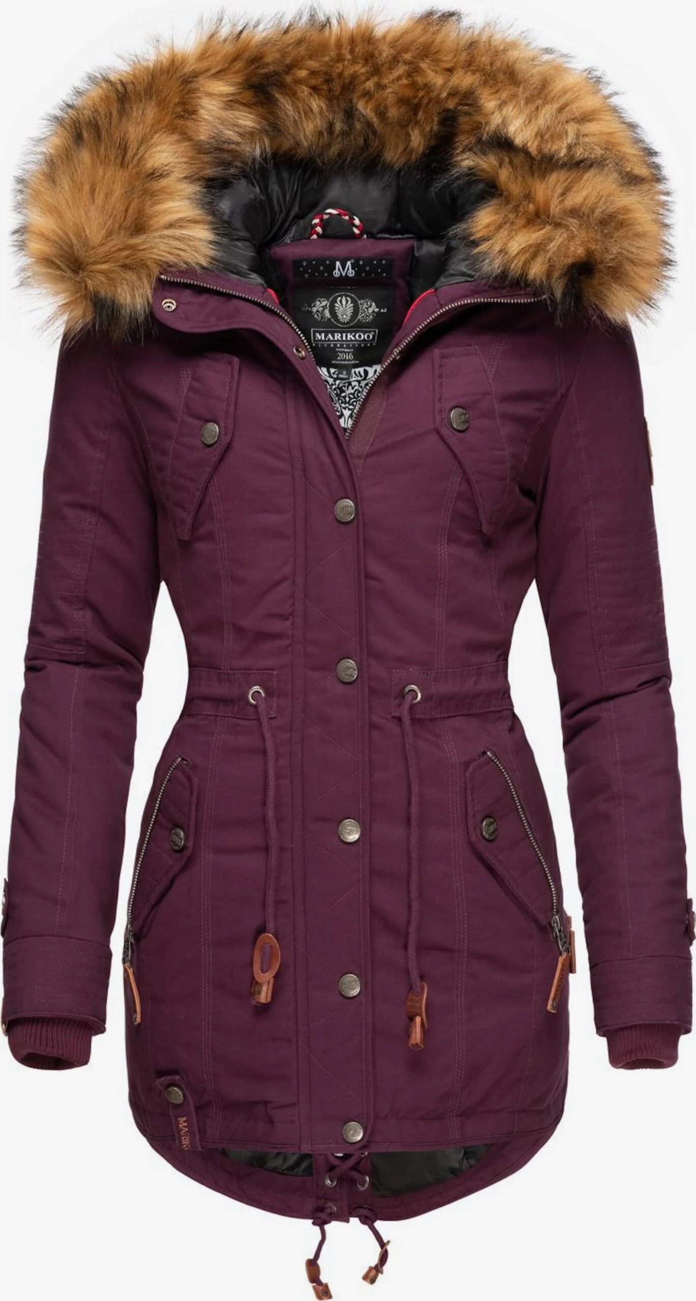 Marikoo Parkas Parka D’hiver Femme Lie De Vin 1 Marikoo Parkas Parka D’hiver Femme Lie De Vin