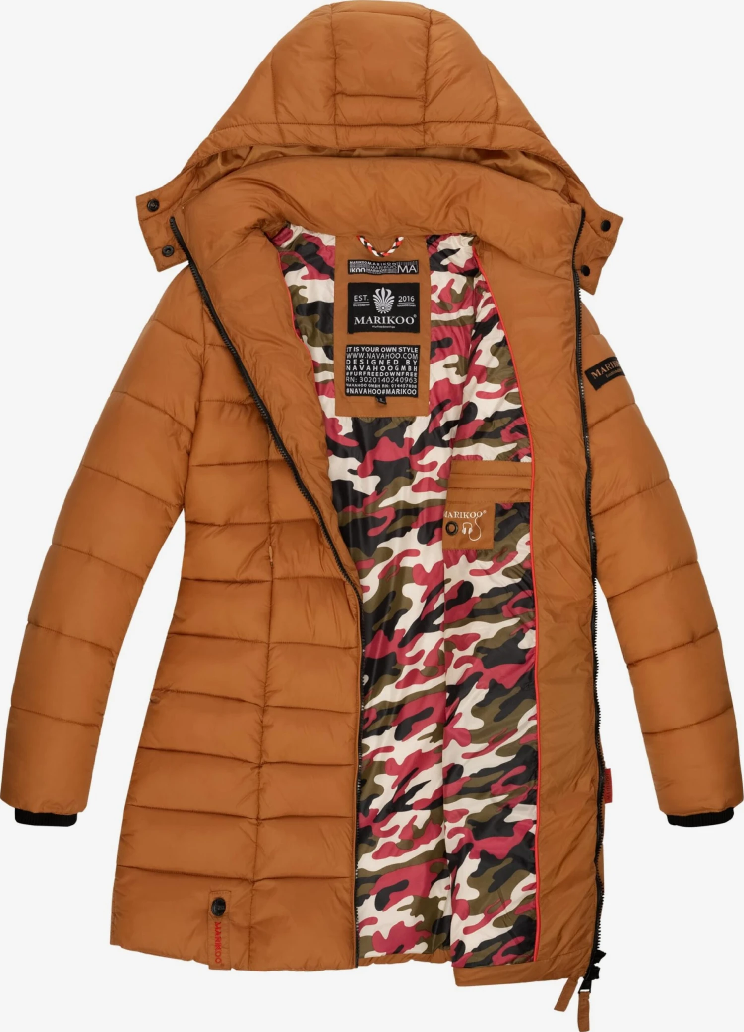 Marikoo Manteaux Courts Manteau D’hiver Abendsternchen Femme Noisette 4 Marikoo Manteaux Courts Manteau D’hiver Abendsternchen Femme Noisette – Image 4