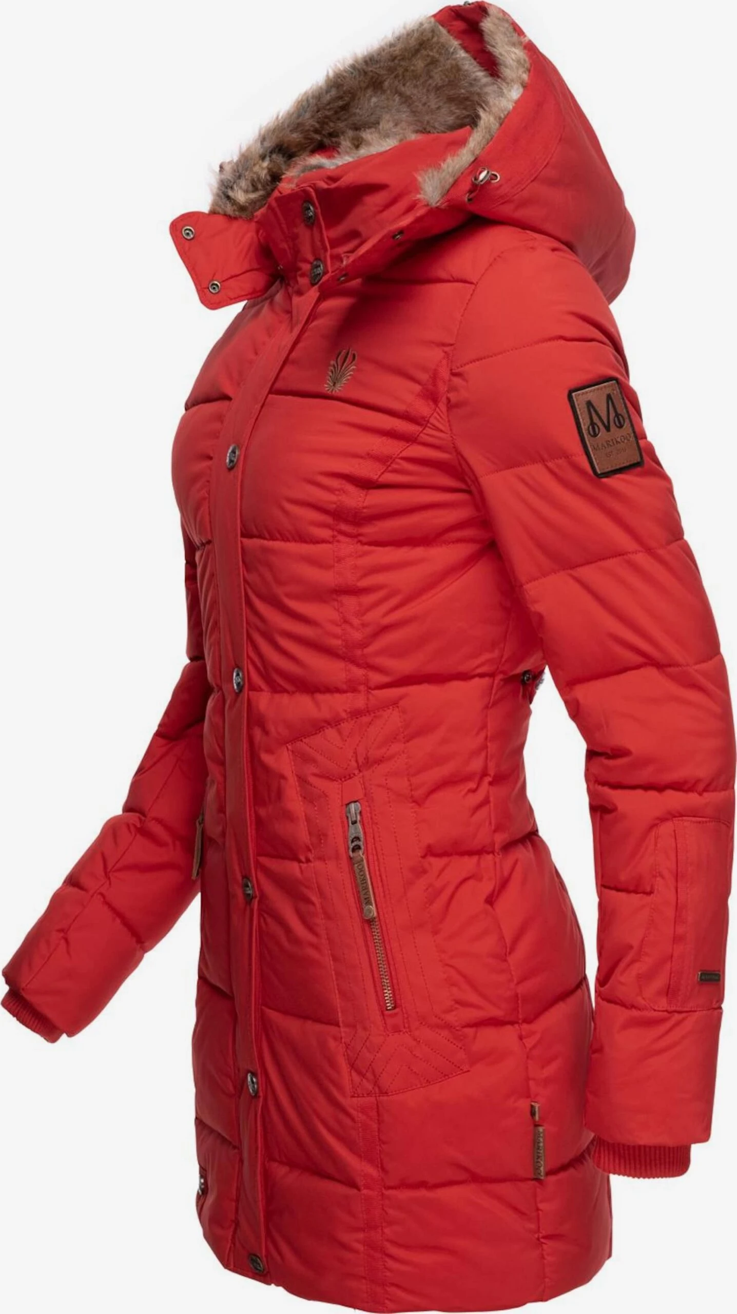 Marikoo Manteaux Courts Manteau D’hiver Femme Rouge 2 Marikoo Manteaux Courts Manteau D’hiver Femme Rouge – Image 2