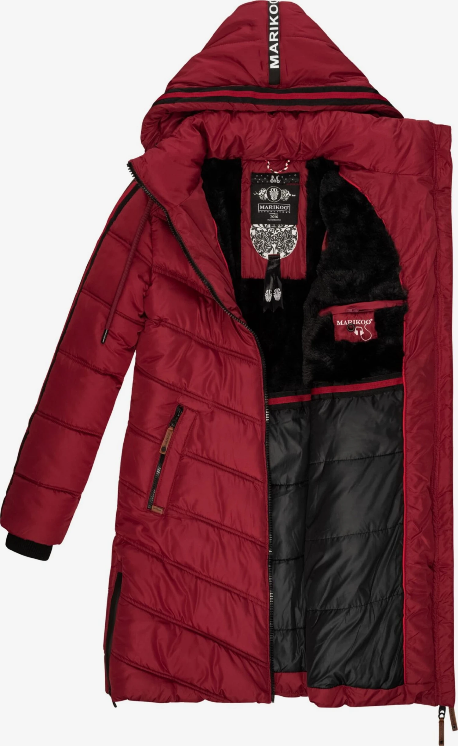 Marikoo Manteaux Dhiver Manteau D’hiver Armasa Femme Rouge / Rouge Sang 4 Marikoo Manteaux Dhiver Manteau D’hiver Armasa Femme Rouge / Rouge Sang – Image 4