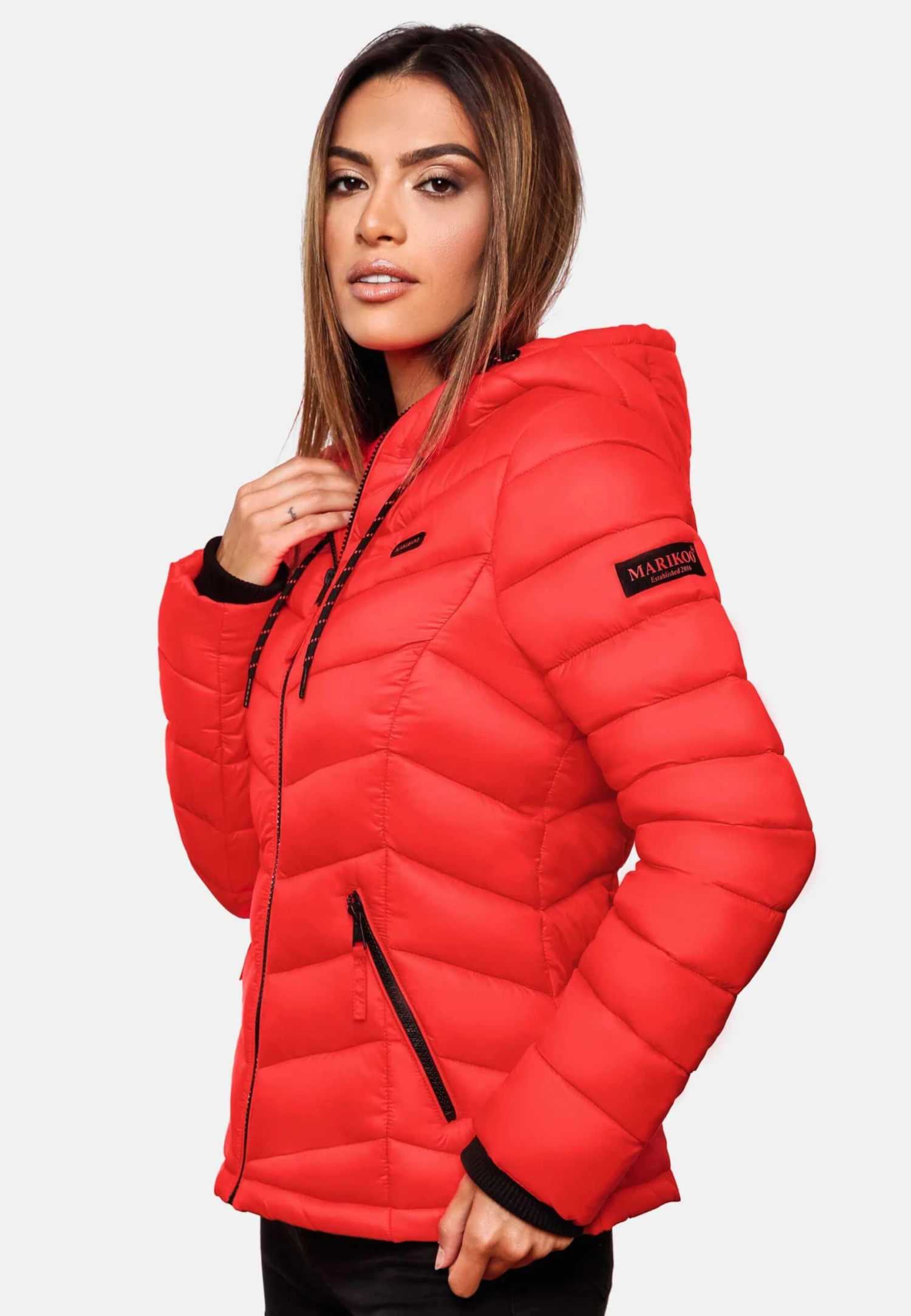 Marikoo Vestes De Mi-saison Veste Mi-saison Kuala Femme Rouge Néon 5 Marikoo Vestes De Mi-saison Veste Mi-saison Kuala Femme Rouge Néon – Image 5