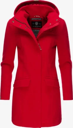 Marikoo Manteaux Dhiver Manteau D’hiver Femme Rouge