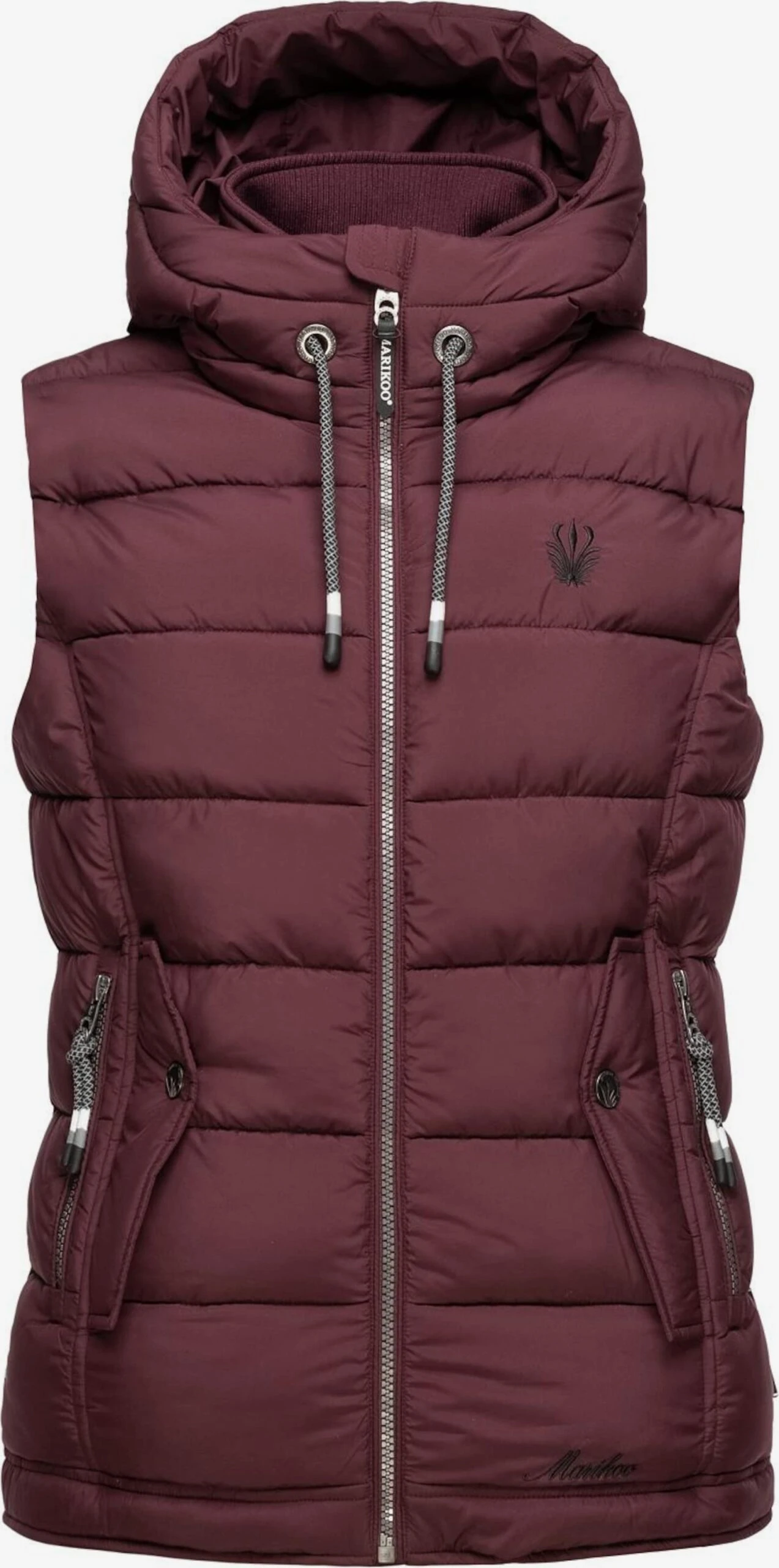 Marikoo Vestes Sans Manches Gilet Taisaa Femme Bordeaux 2 Marikoo Vestes Sans Manches Gilet Taisaa Femme Bordeaux – Image 2
