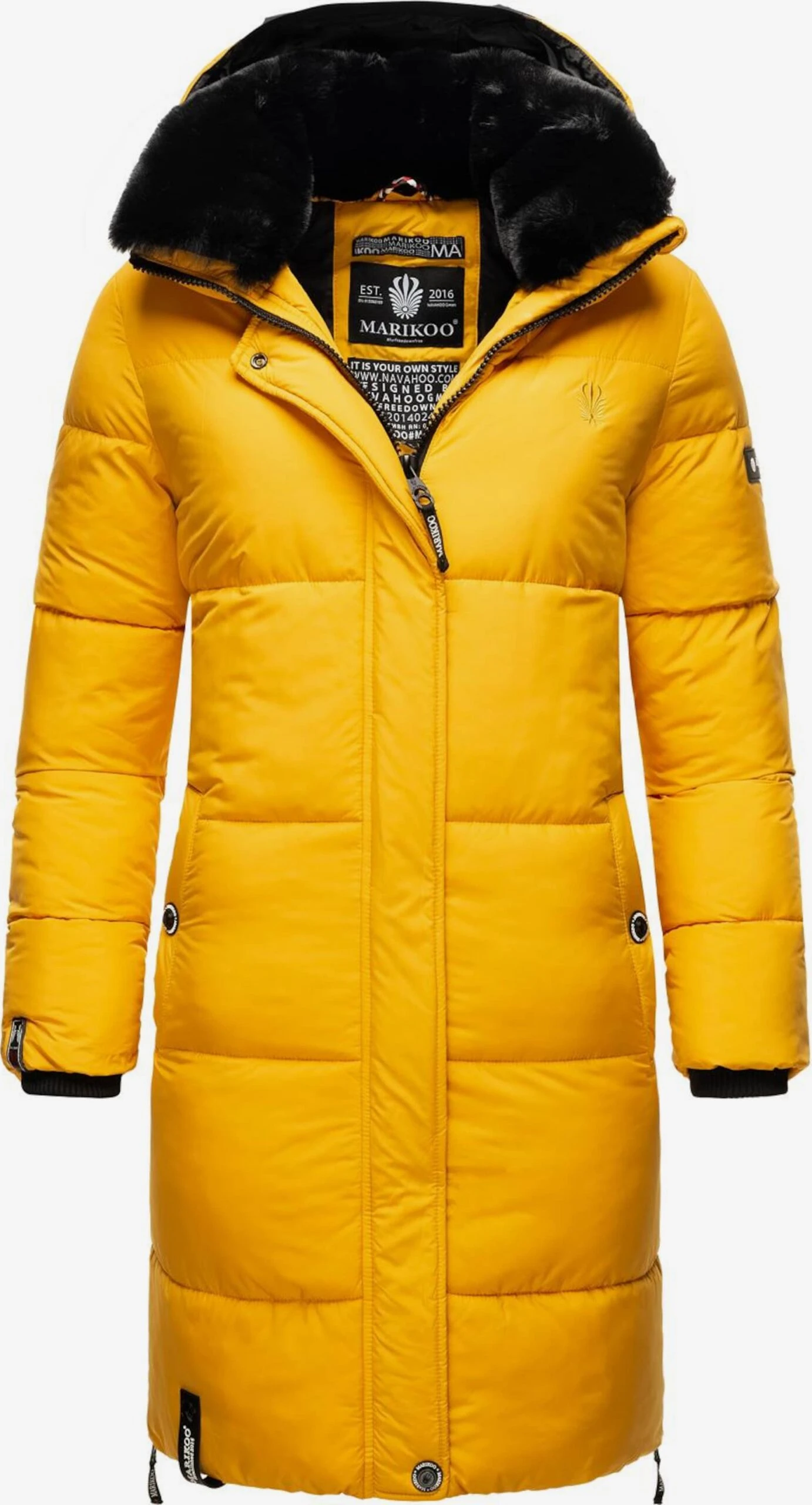 Marikoo Manteaux Dhiver Manteau D’hiver Femme Jaune 1 Marikoo Manteaux Dhiver Manteau D’hiver Femme Jaune