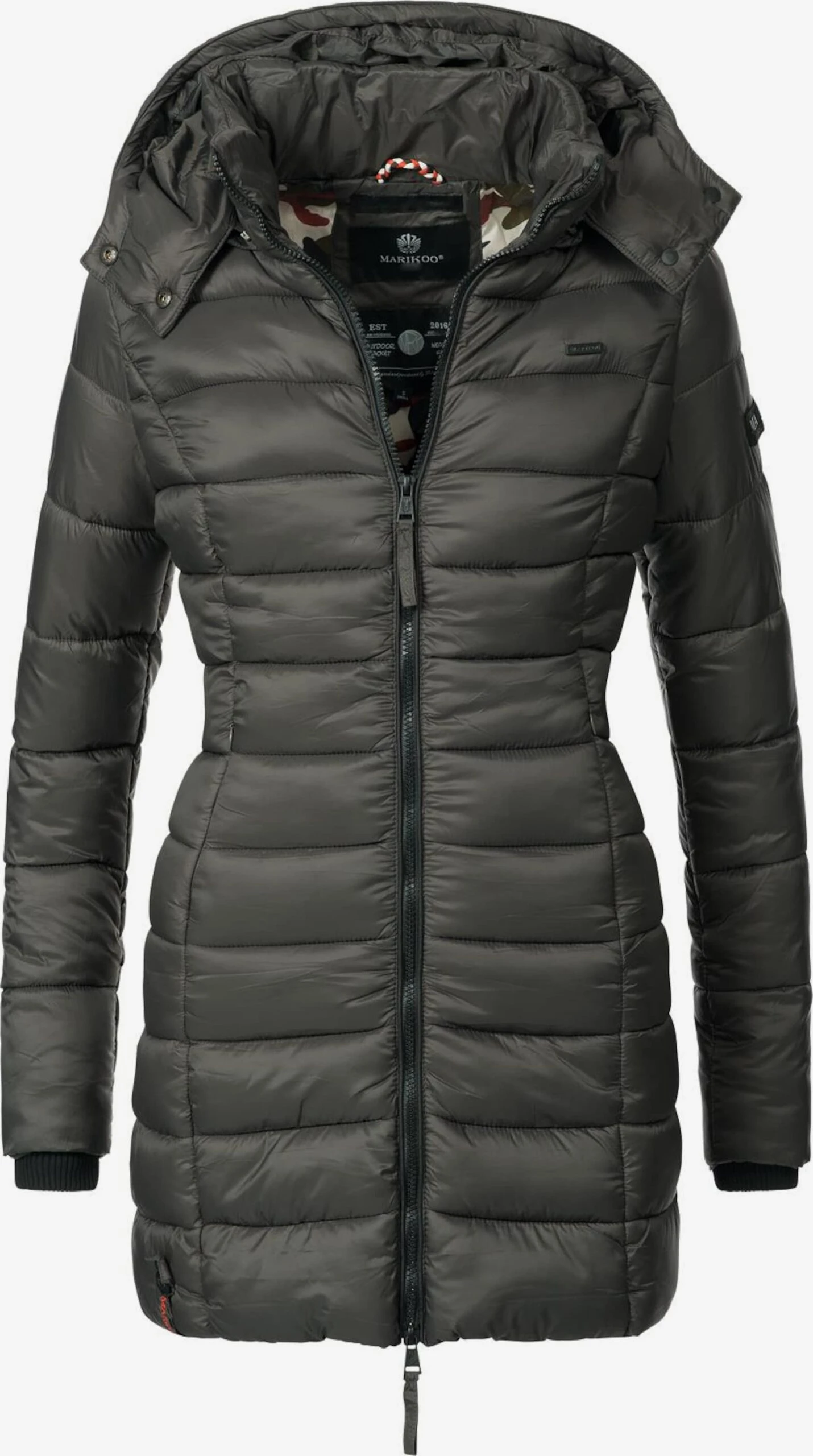 Marikoo Manteaux Courts Manteau D’hiver Abendsternchen Femme Anthracite 1 Marikoo Manteaux Courts Manteau D’hiver Abendsternchen Femme Anthracite