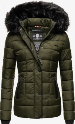 Marikoo Vestes Dhiver Veste D’hiver Unique Femme Olive