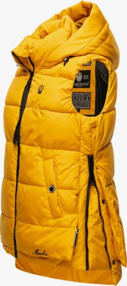 Marikoo Vestes Sans Manches Gilet Zarinaa Femme Jaune Dor -Marikoo e056454f3441c4c9e014935654e35d3f scaled