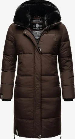 Marikoo Manteaux Dhiver Manteau D’hiver Femme Chocolat