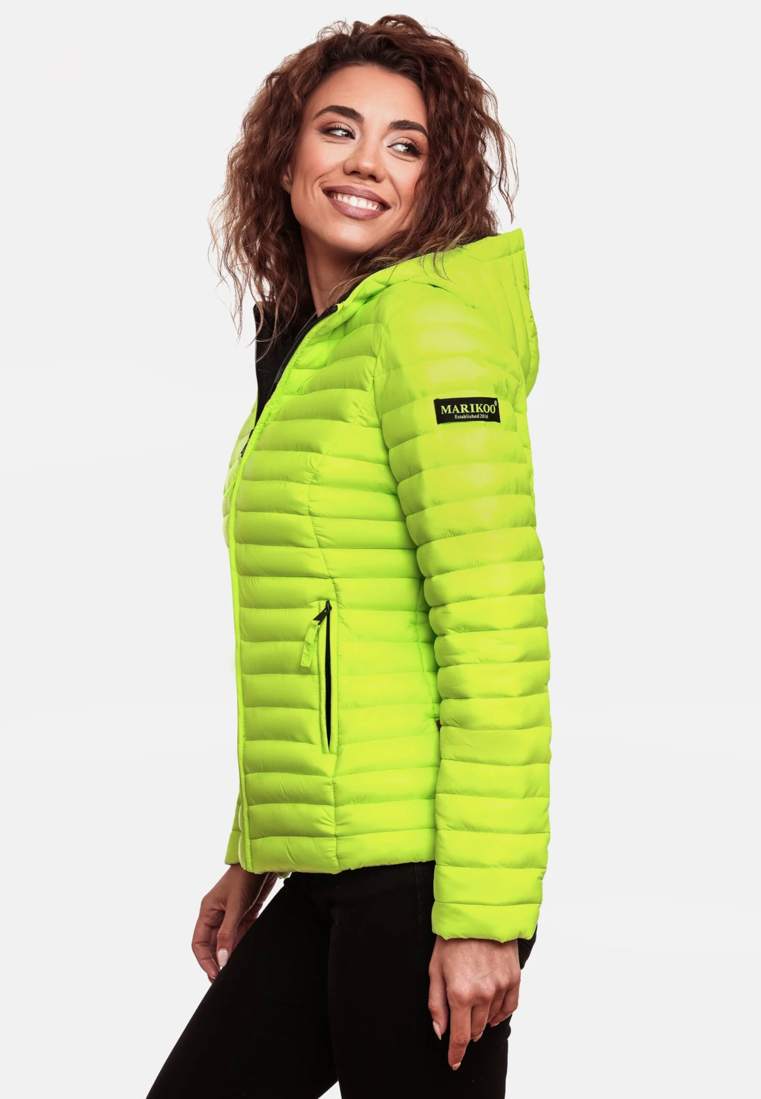 Marikoo Vestes De Mi-saison Veste Mi-saison Asraa Femme Vert Fluo 5 Marikoo Vestes De Mi-saison Veste Mi-saison Asraa Femme Vert Fluo – Image 5