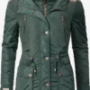 Marikoo Parkas Parka D’hiver Grinsekatze Femme Vert Foncé