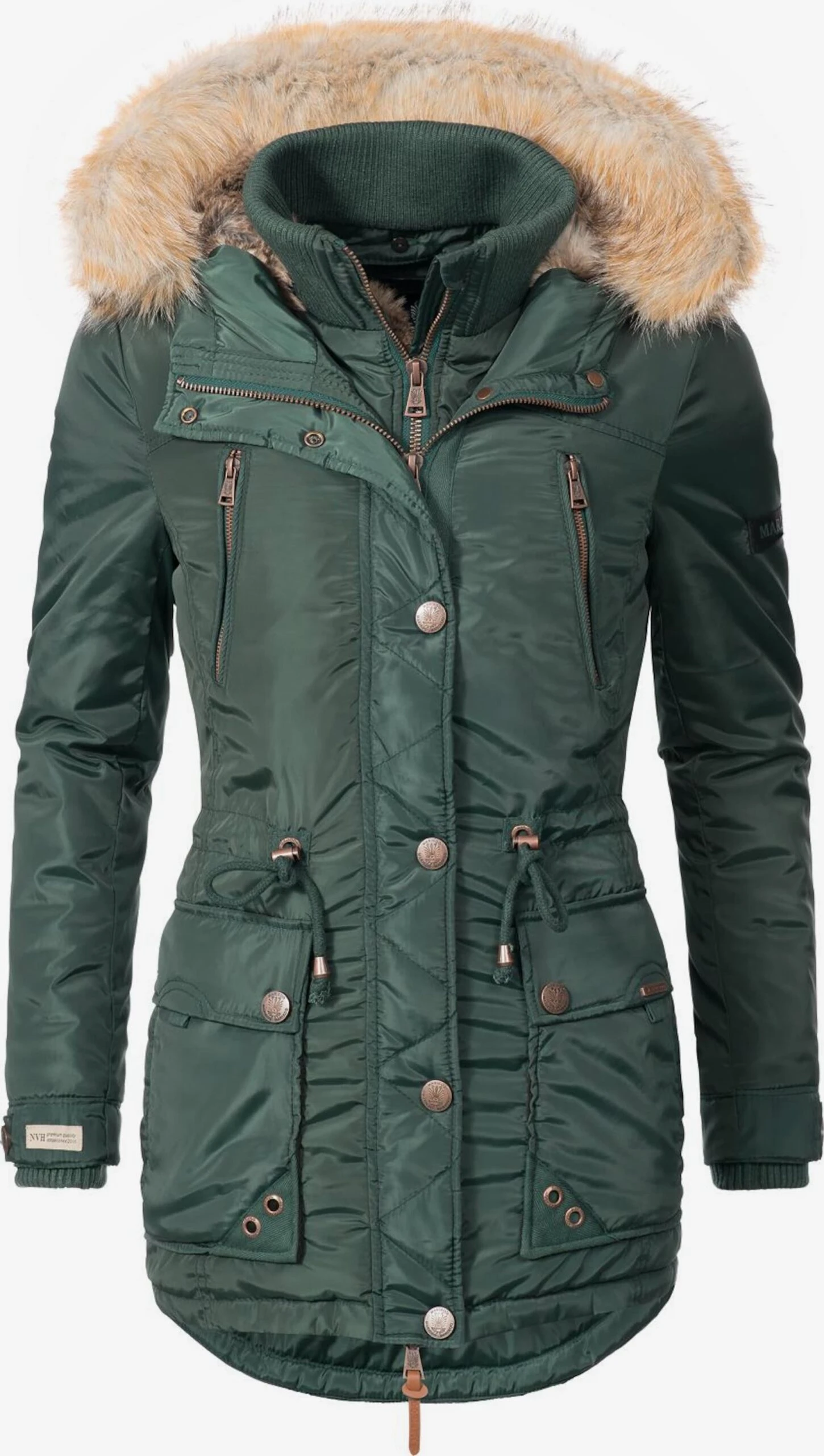 Marikoo Parkas Parka D’hiver Grinsekatze Femme Vert Foncé 1 Marikoo Parkas Parka D’hiver Grinsekatze Femme Vert Foncé