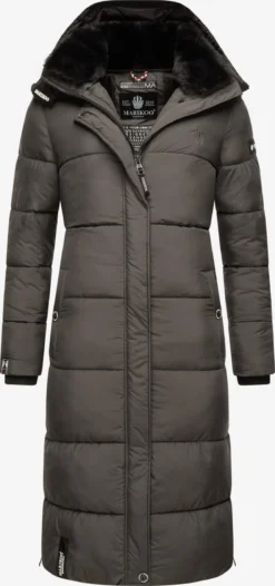 Marikoo Manteaux Dhiver Manteau D’hiver Femme Anthracite
