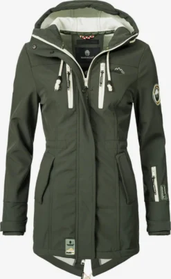 Marikoo Manteaux De Pluie Manteau Fonctionnel Zimtzicke Femme Kaki