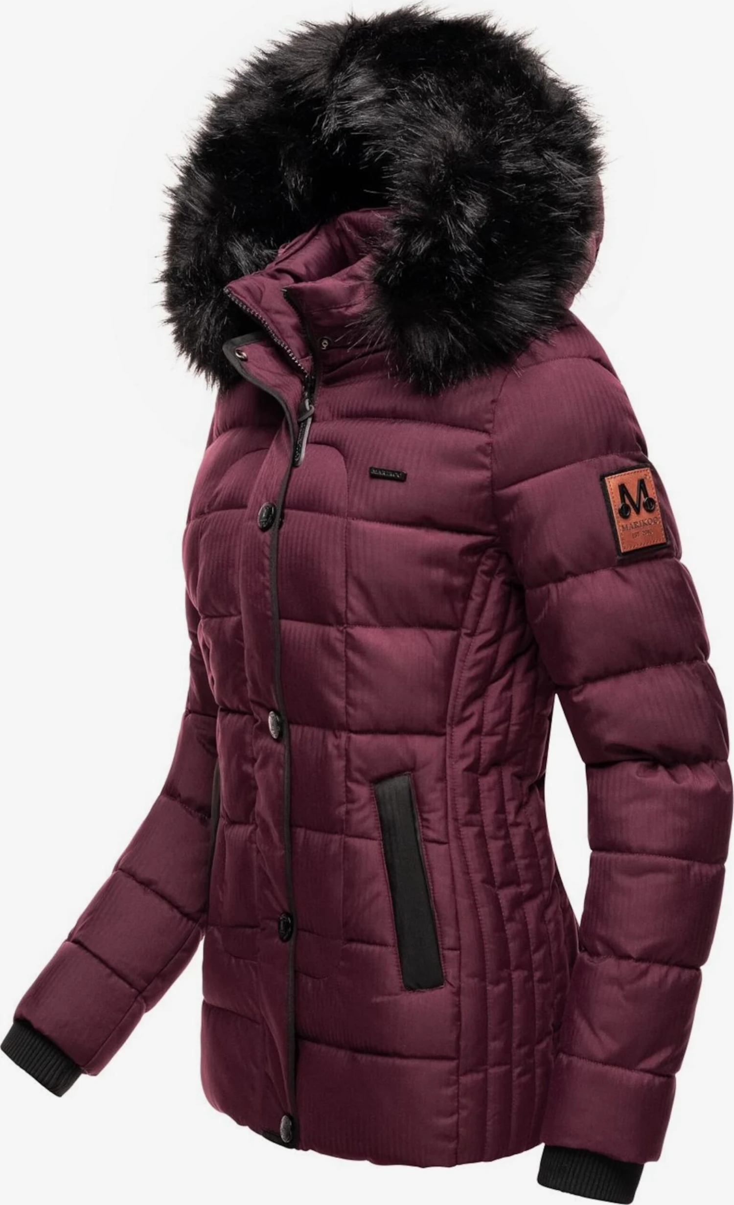 Marikoo Vestes Dhiver Veste D’hiver Unique Femme Lie De Vin 2 Marikoo Vestes Dhiver Veste D’hiver Unique Femme Lie De Vin – Image 2