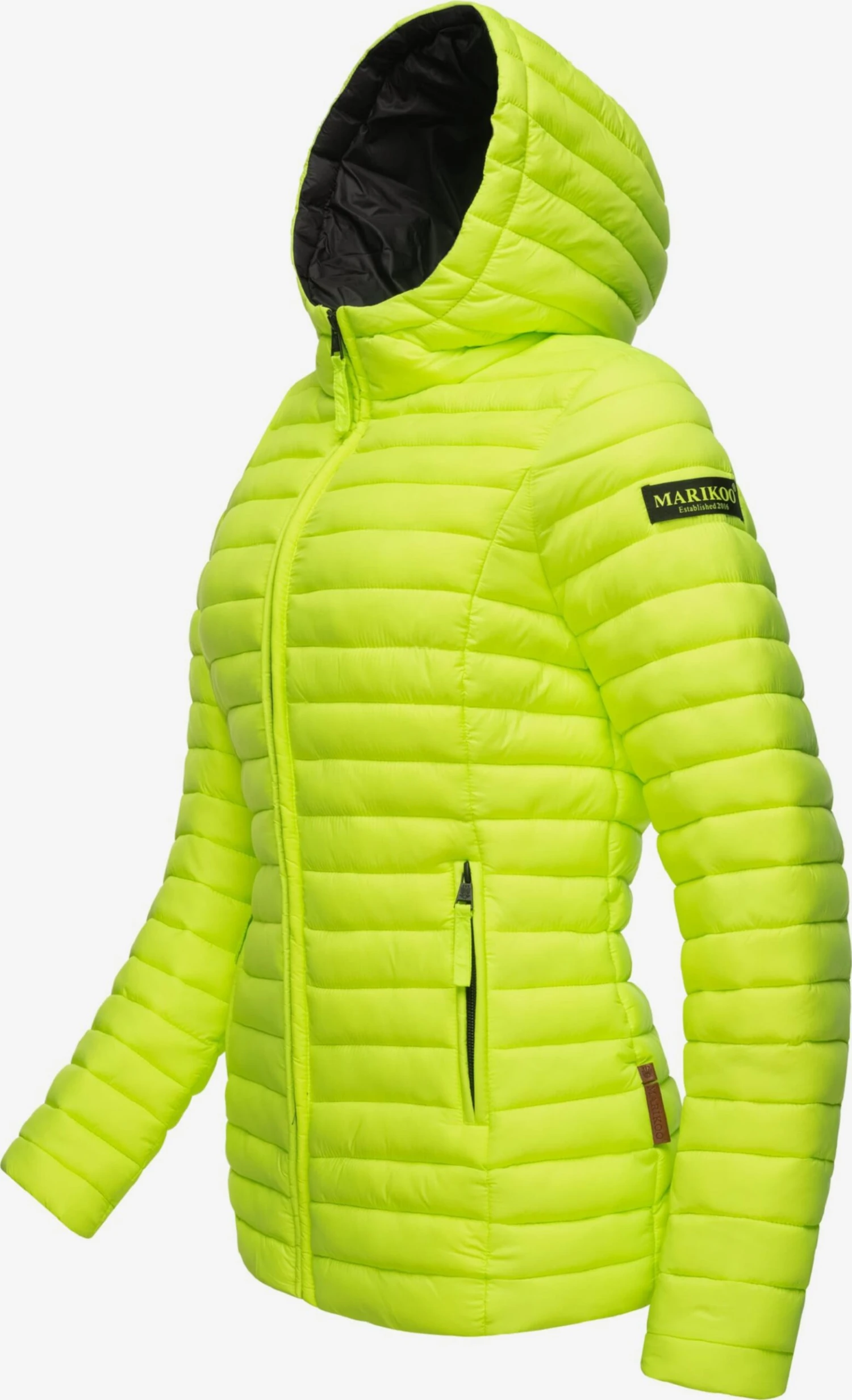 Marikoo Vestes De Mi-saison Veste Mi-saison Asraa Femme Vert Fluo 2 Marikoo Vestes De Mi-saison Veste Mi-saison Asraa Femme Vert Fluo – Image 2