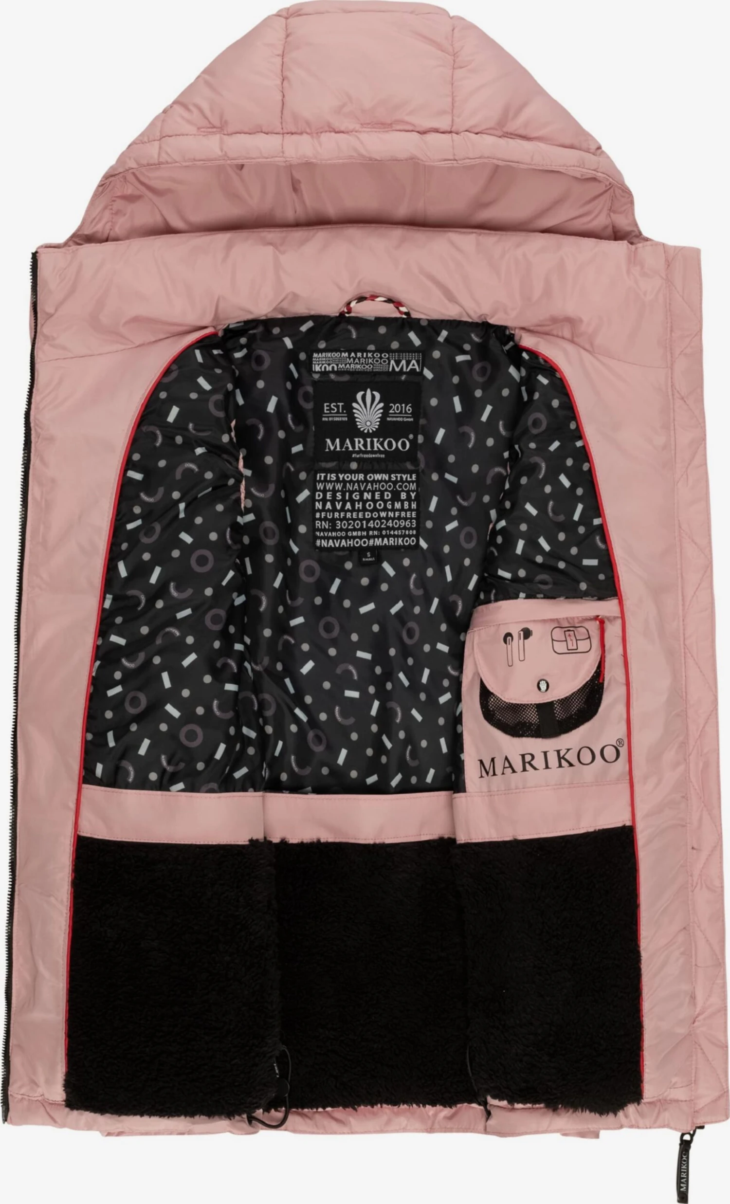 Marikoo Vestes Sans Manches Gilet Eisflöckchen Femme Rose 5 Marikoo Vestes Sans Manches Gilet Eisflöckchen Femme Rose – Image 5