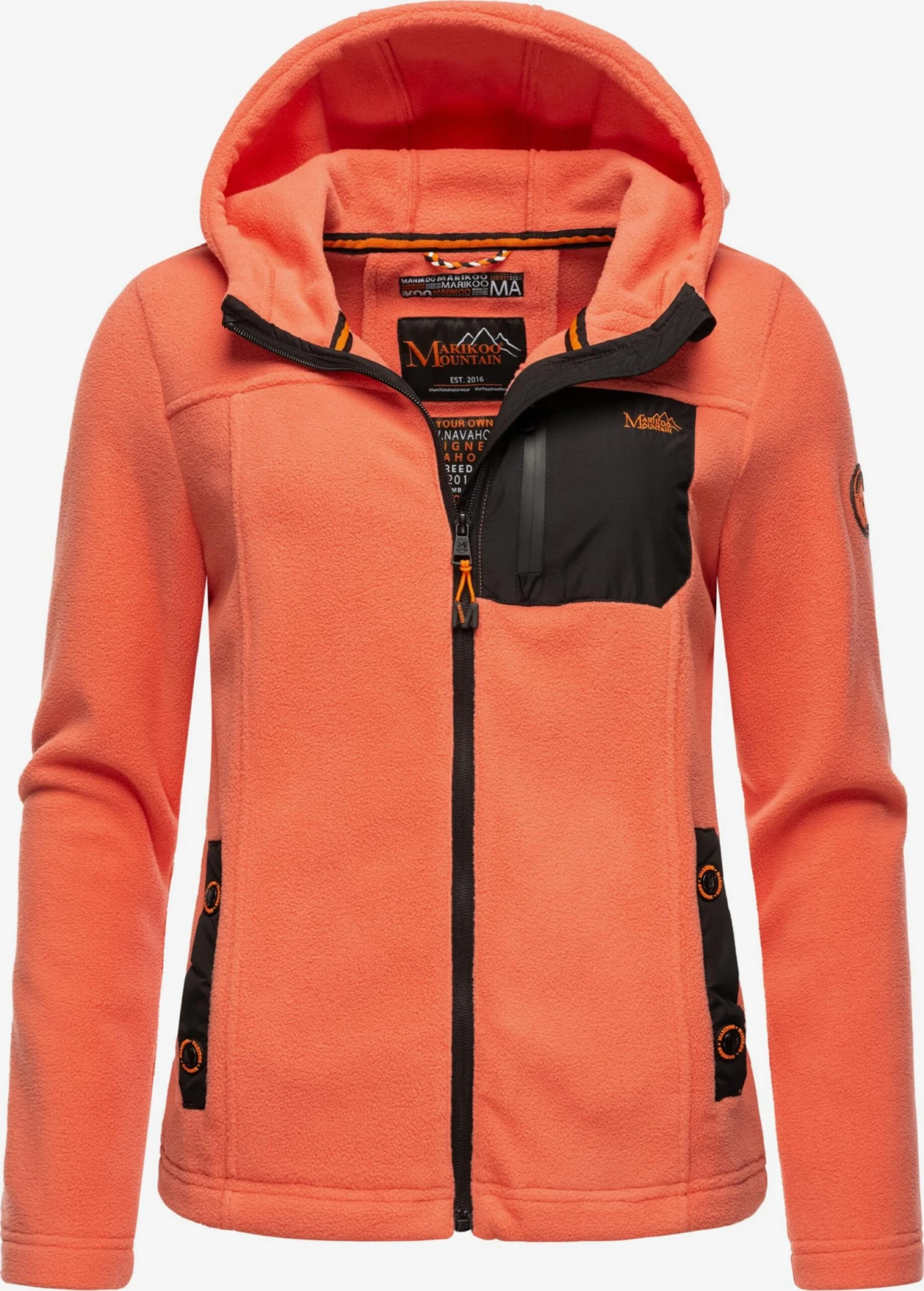 Marikoo Vestes Dextérieur Veste En Polaire Mount Iwaki Femme Orange 1 Marikoo Vestes Dextérieur Veste En Polaire Mount Iwaki Femme Orange
