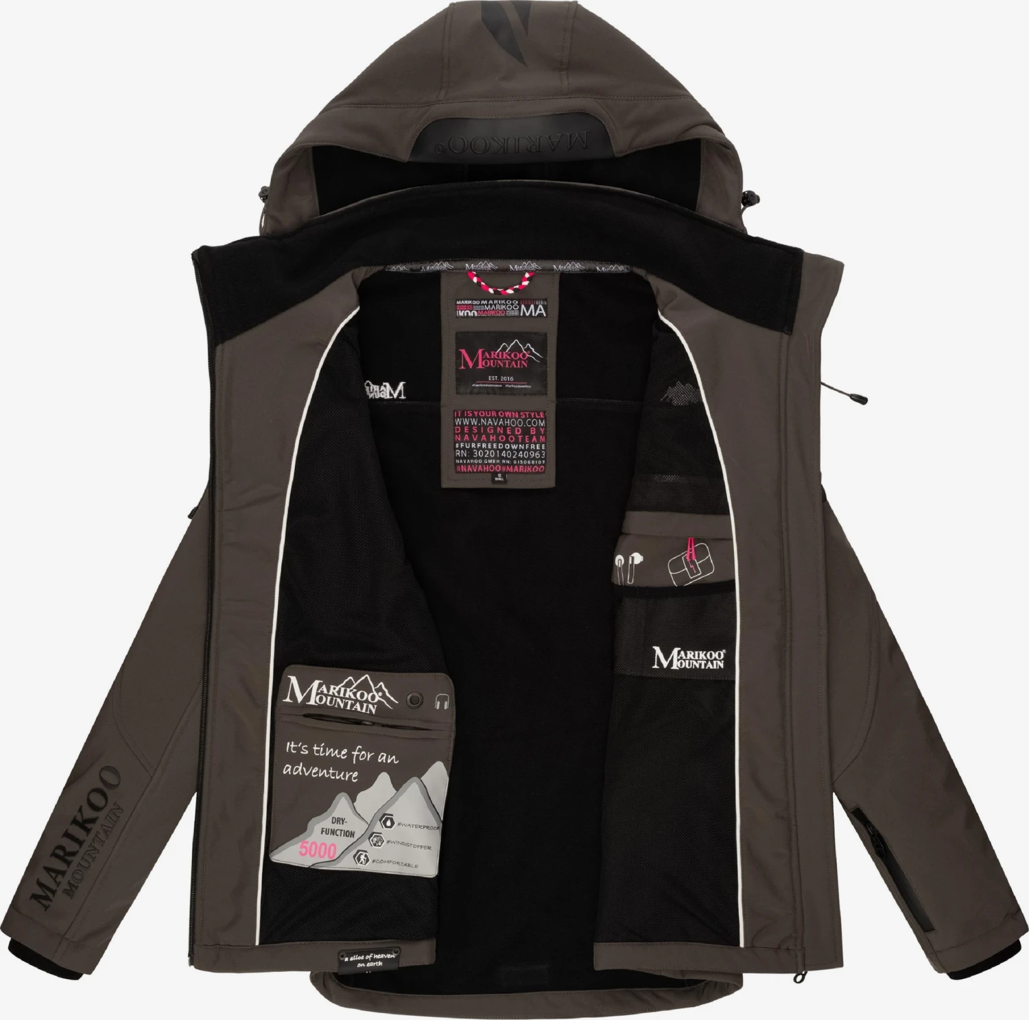 Marikoo Vestes Dhiver Veste D’hiver Femme Marron 5 Marikoo Vestes Dhiver Veste D’hiver Femme Marron – Image 5