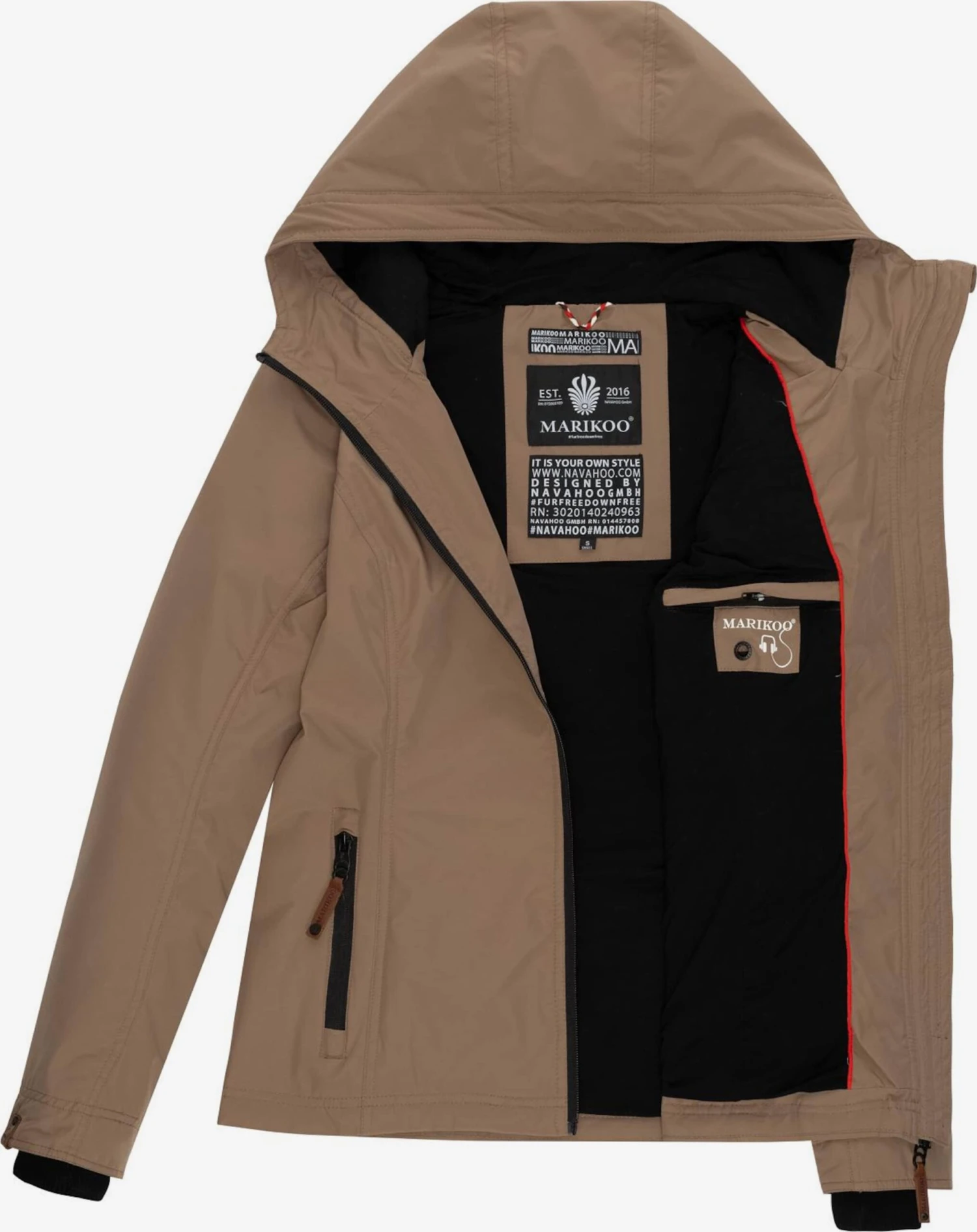 Marikoo Vestes De Mi-saison Veste Mi-saison Brombeere Femme Sépia 4 Marikoo Vestes De Mi-saison Veste Mi-saison Brombeere Femme Sépia – Image 4