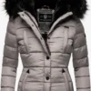 Marikoo Vestes Dhiver Veste D’hiver Lotusblüte Femme Gris