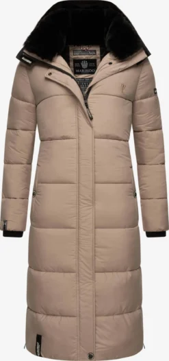 Marikoo Manteaux Dhiver Manteau D’hiver Femme Taupe
