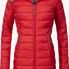Marikoo Manteaux Dhiver Manteau D’hiver Rose Femme Rouge