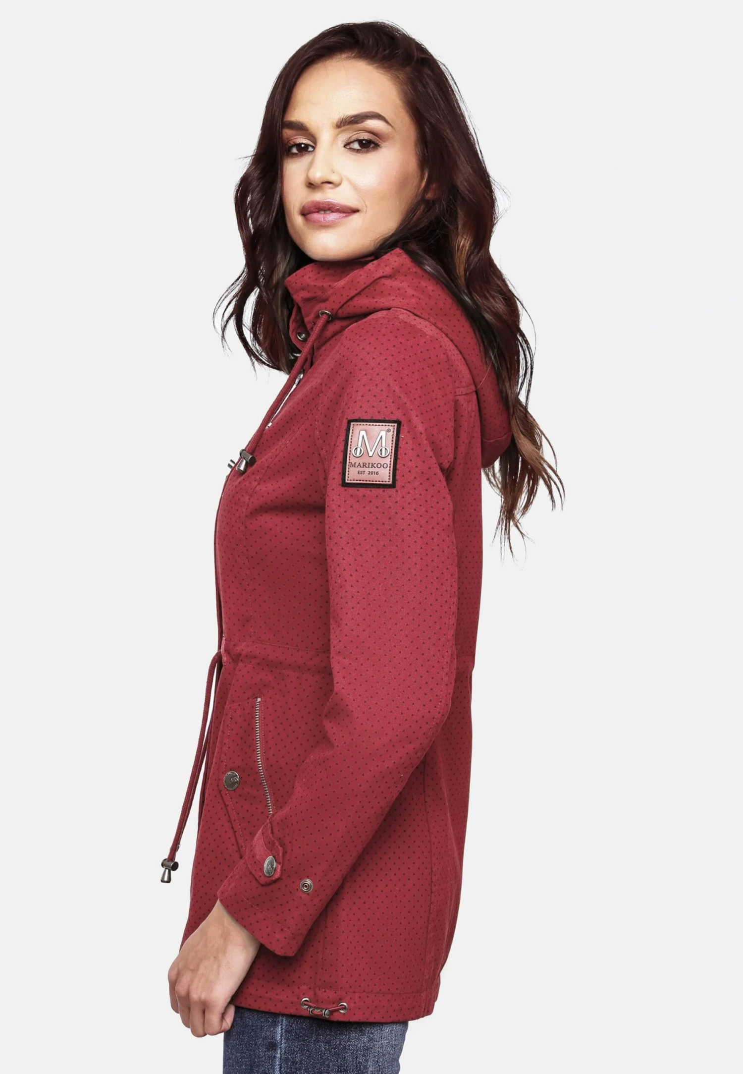 Marikoo Parkas Parka Mi-saison Nyokoo Femme Rouge / Bourgogne 7 Marikoo Parkas Parka Mi-saison Nyokoo Femme Rouge / Bourgogne – Image 7