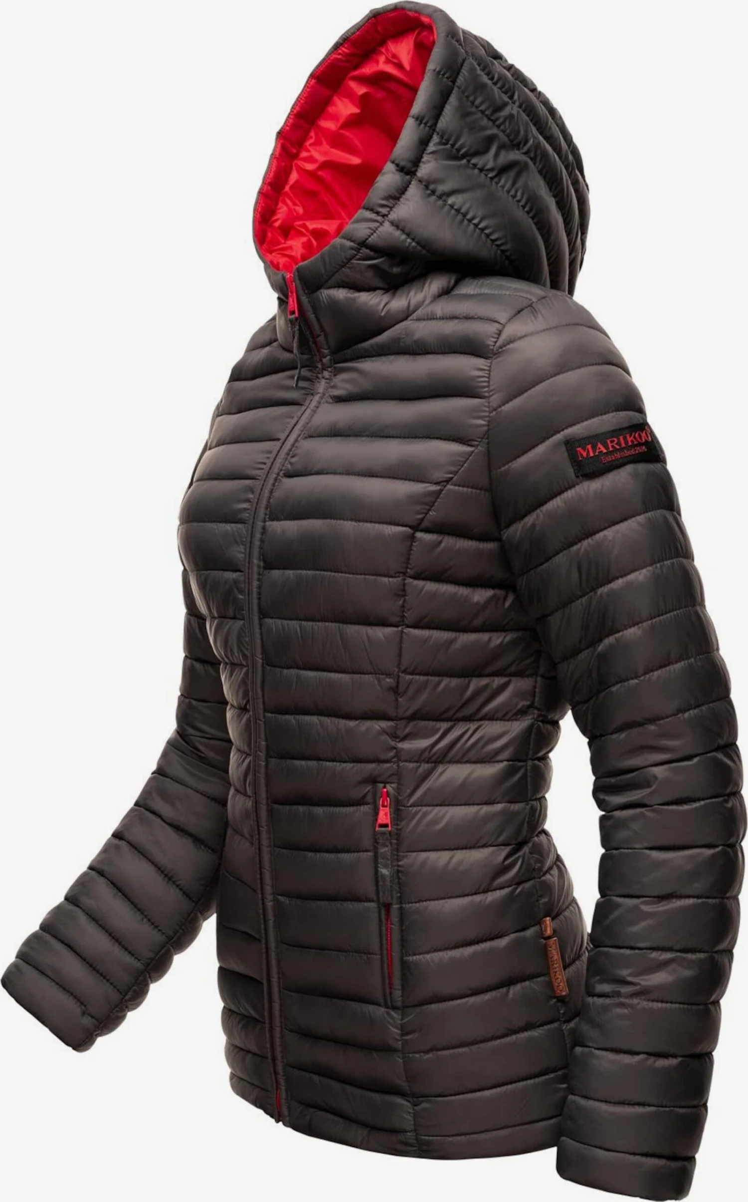 Marikoo Vestes De Mi-saison Veste Mi-saison Asraa Femme Anthracite 2 Marikoo Vestes De Mi-saison Veste Mi-saison Asraa Femme Anthracite – Image 2