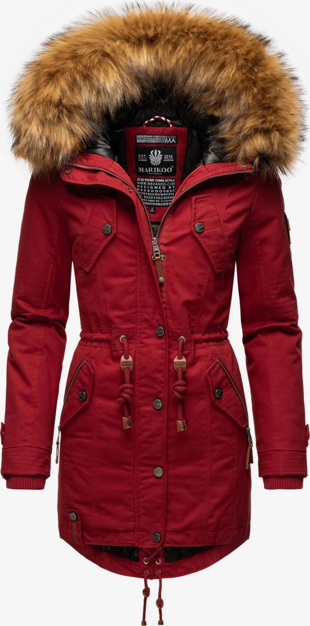 Marikoo Parkas Parka D’hiver La Viva Femme Rouge 1 Marikoo Parkas Parka D’hiver La Viva Femme Rouge