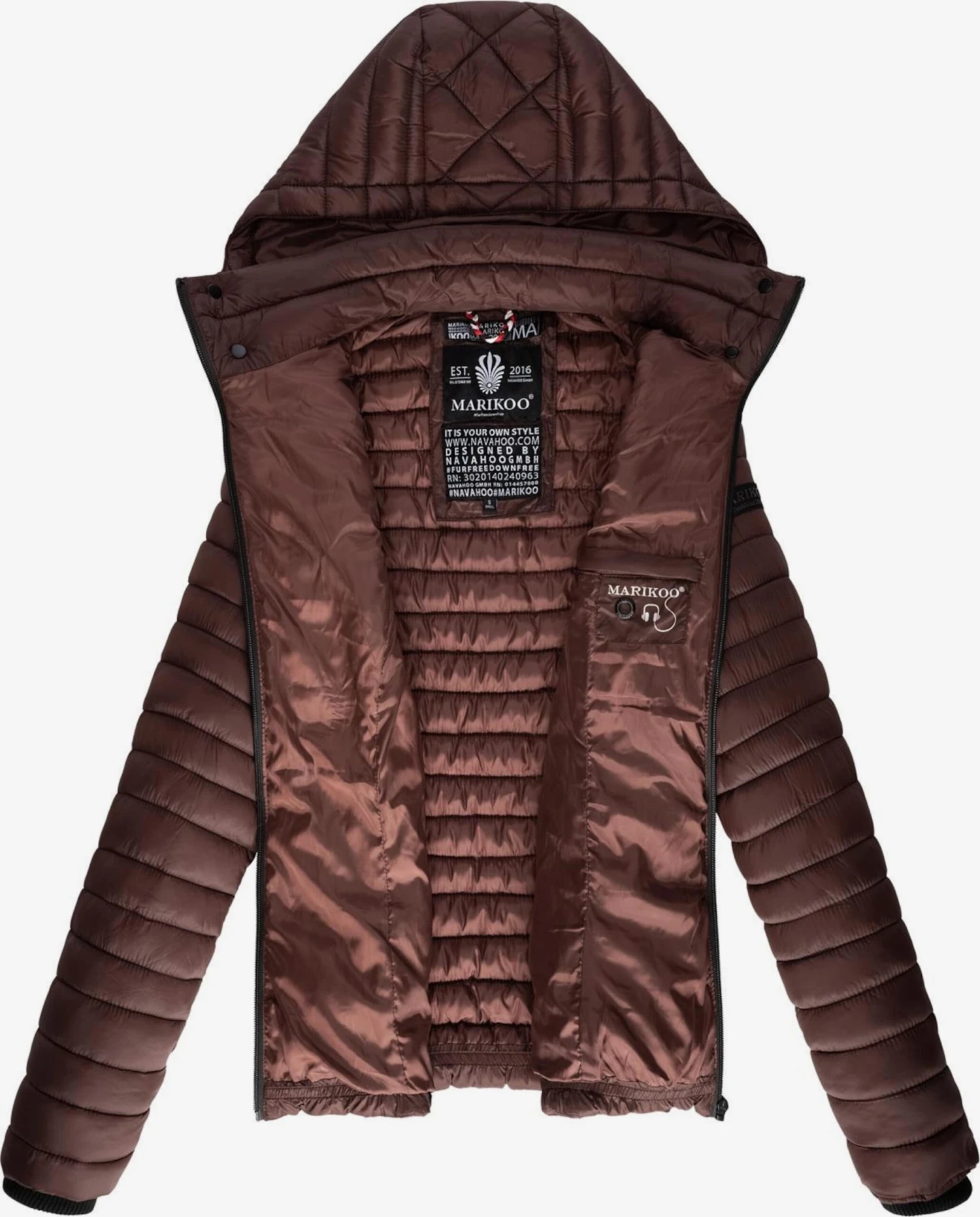 Marikoo Vestes De Mi-saison Veste Mi-saison Samtpfote Femme Chocolat 4 Marikoo Vestes De Mi-saison Veste Mi-saison Samtpfote Femme Chocolat – Image 4